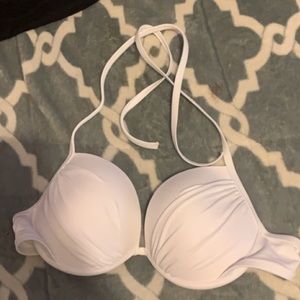 white bikini top